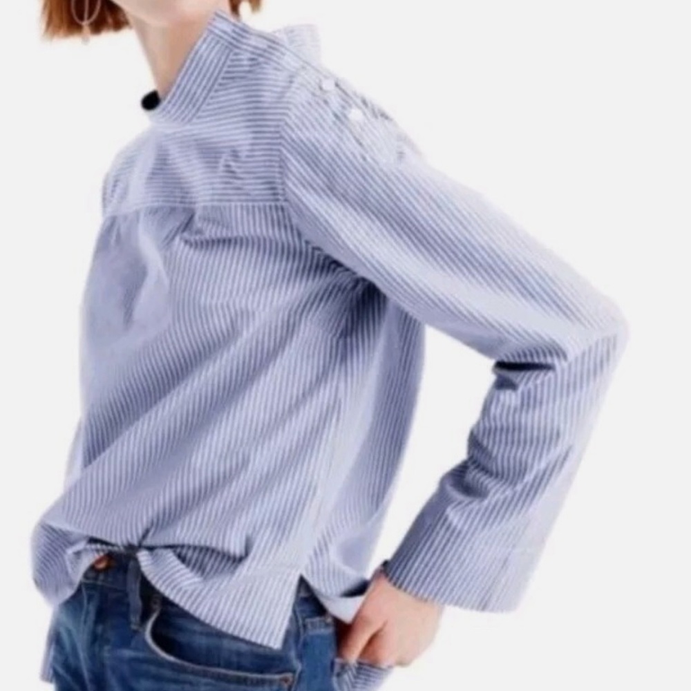 Jcrew Striped Black and White Women's Top